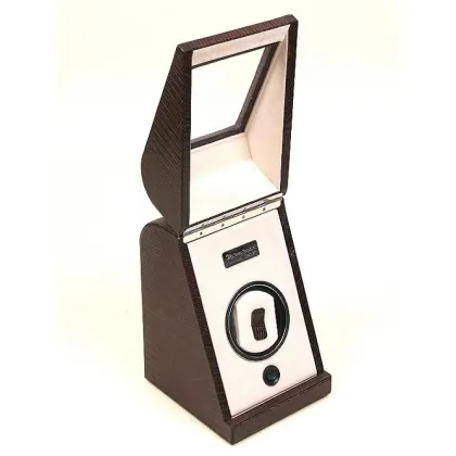 Zdjęcie Stylowa nawijarka na jeden zegarek w brązowym kolorze