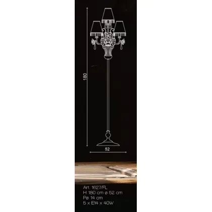 Zdjęcie Lampa podłogowa z kolekcji „Pearl” z pięcioma światłami - Il Paralume Marina