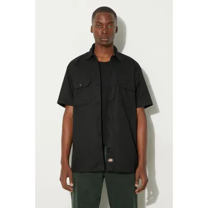 Zdjęcie Dickies koszula męska kolor czarny regular z kołnierzykiem klasycznym