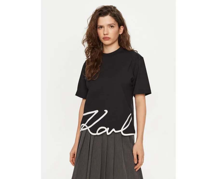 obrazek 1 KARL LAGERFELD T-Shirt A1W17013 Czarny Relaxed Fit