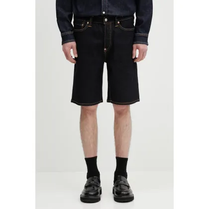 Zdjęcie Evisu szorty jeansowe Graffiti Daicock Printed Denim męskie kolor granatowy 2ESHTM5DS1142