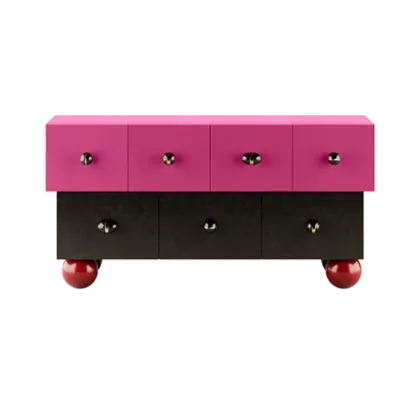 Picture A unique two-color chest of drawers