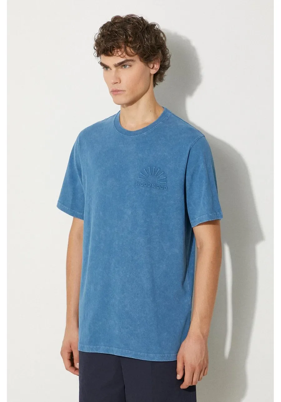 obrazek 1 Wood Wood t-shirt bawełniany kolor niebieski wzorzysty 12312507.2491-DARKBLUE