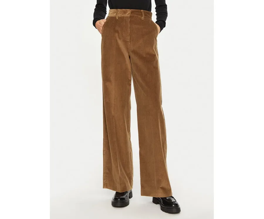 obrazek 1 Weekend Max Mara Spodnie materiałowe Tania 2425136012 Brązowy Regular Fit