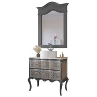 Picture Classic Italian bathroom set with a base cabinet with 2 drawers