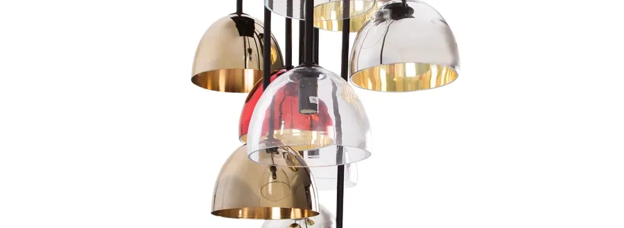 obrazek 4 Urocza lampa wisząca Bombarda II z 10 kloszami