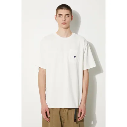 Zdjęcie Needles t-shirt S/S Crew Neck Tee męski kolor biały gładki OT262