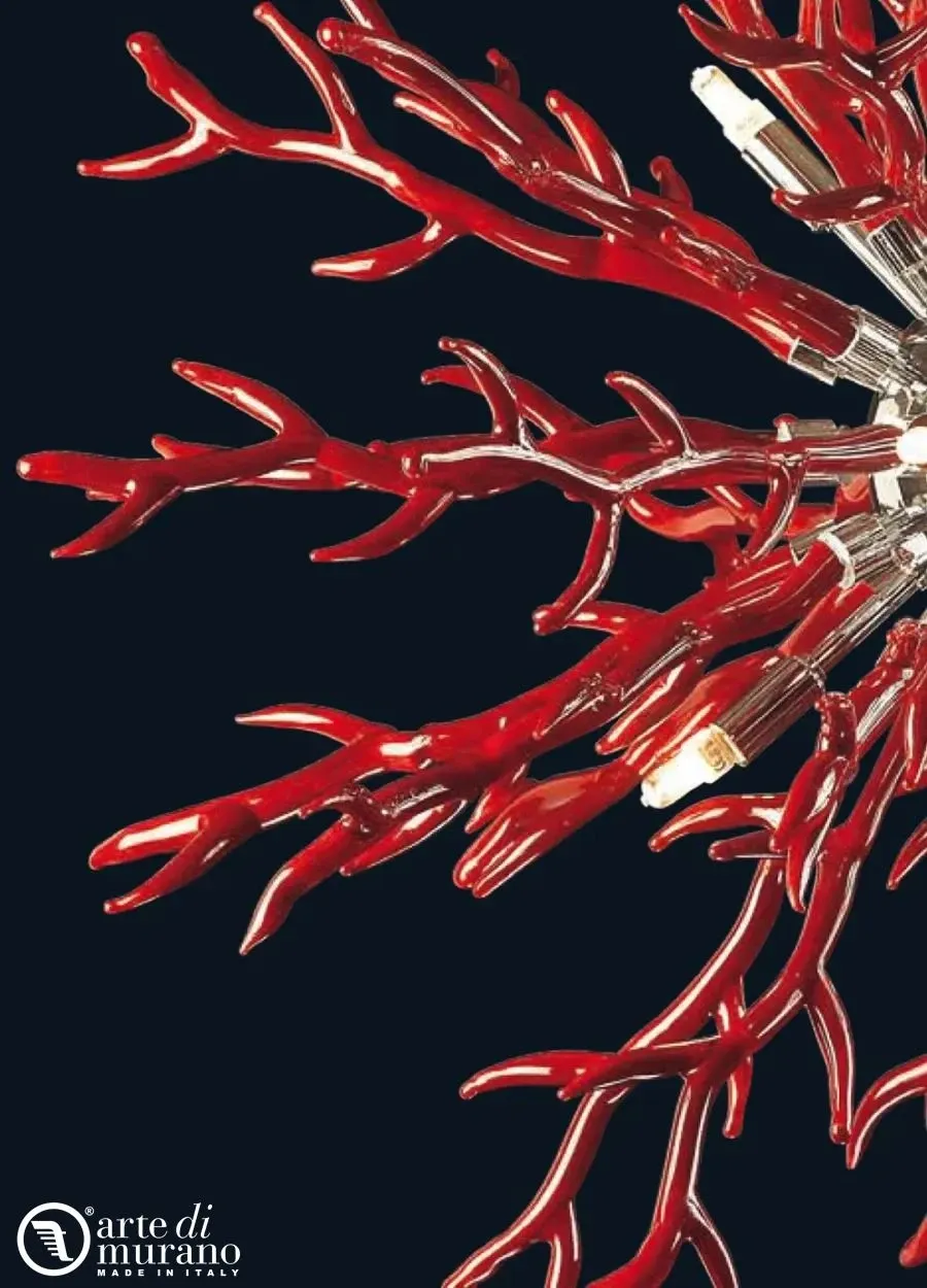 obrazek 1 Szykowna lampa sufitowa na 6 żarówek - szkło Murano