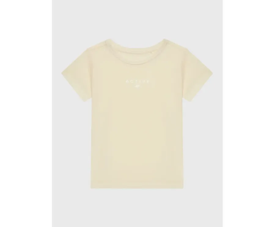 obrazek 1 4F T-Shirt HJZ22-JTSD002 Beżowy Regular Fit