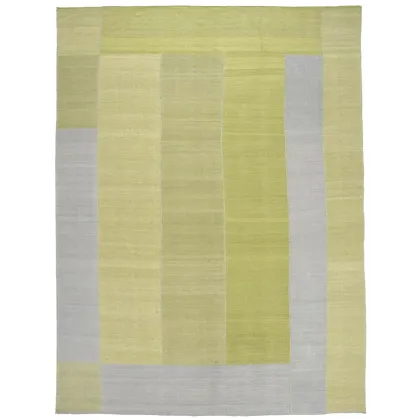 Picture Lemon-coloured kilim made of Himalayan wool