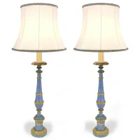 Zdjęcie Świeczniki Para starych lamp z początku XIX wieku