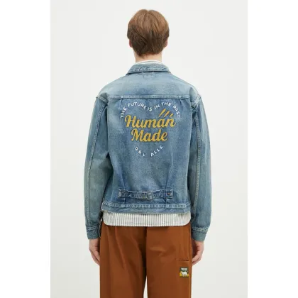 Zdjęcie Human Made kurtka jeansowa Denim Work Jacket Future kolor niebieski przejściowa HM29JK003