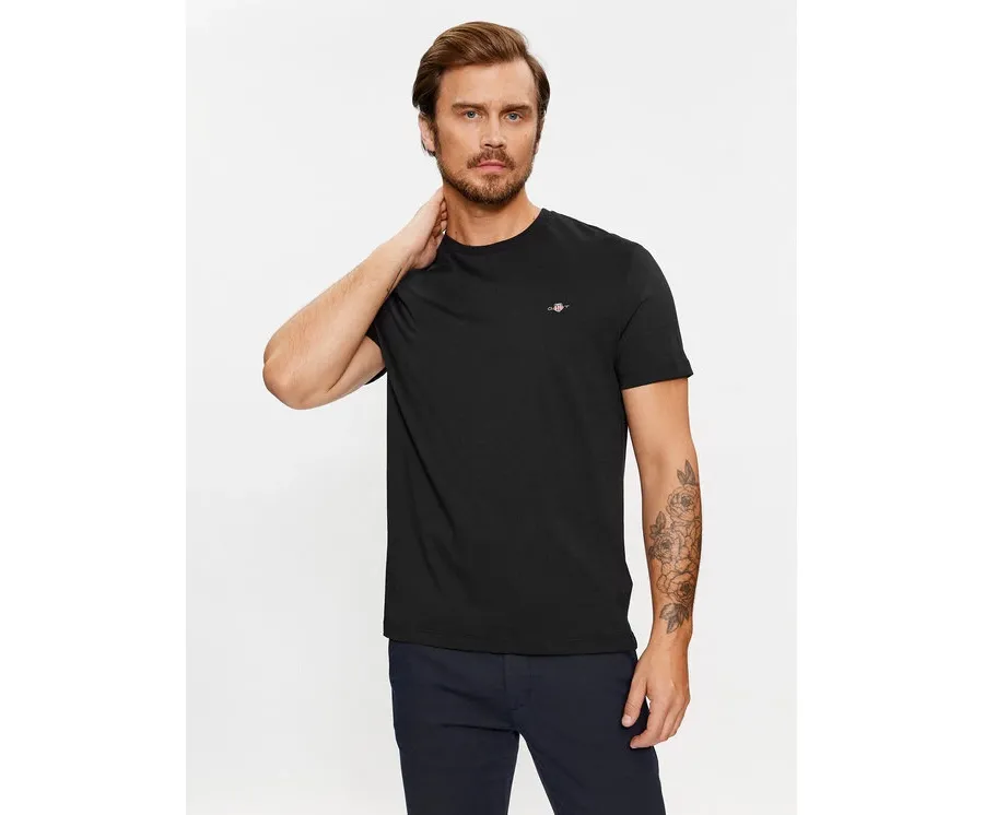obrazek 1 Gant T-Shirt Shield 2003184 Czarny Regular Fit