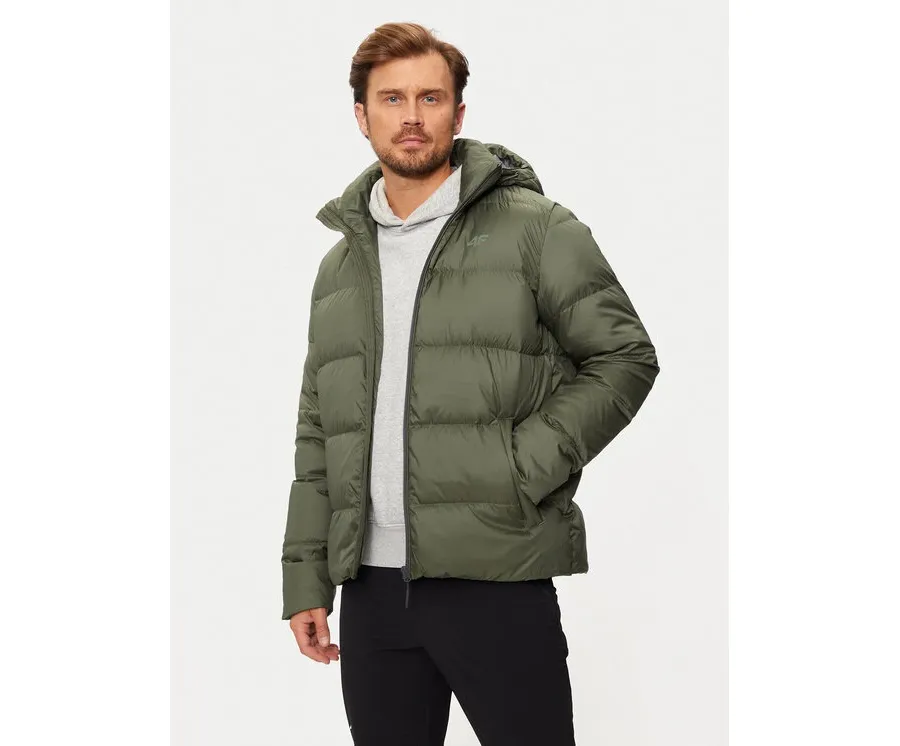obrazek 1 4F Kurtka puchowa 4FWAW24TDJAM513 Zielony Regular Fit