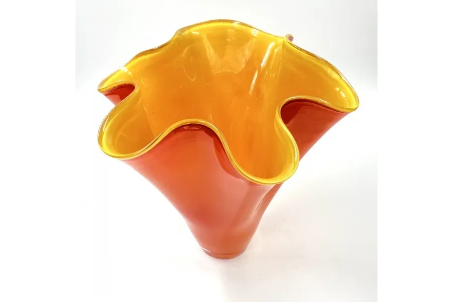 obrazek 2 Luksusowy wazon "Pomarańczowo-czerwony wachlarz" - idealny na upominek dla kogoś wyjątkowego