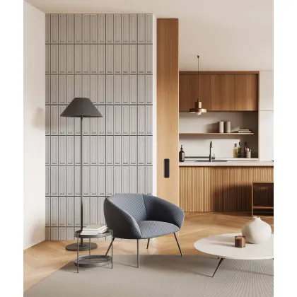 Zdjęcie 80x41,4 cm VT - PB51 (B0 biały złamany) CEGIEŁKA - Panel dekor 3D beton architektoniczny