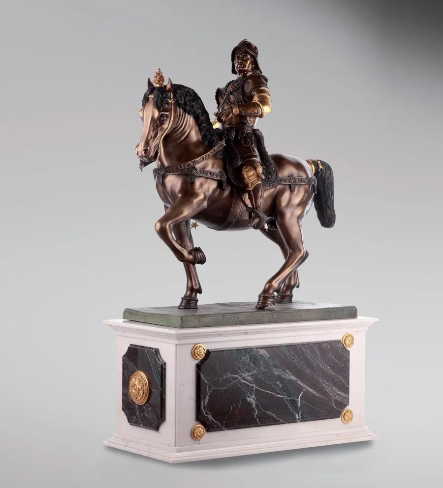 obrazek 1 Rzeźba z brązu przedstawiająca Bartolomea Colleoni na koniu - Fonderia Artistica Ruocco