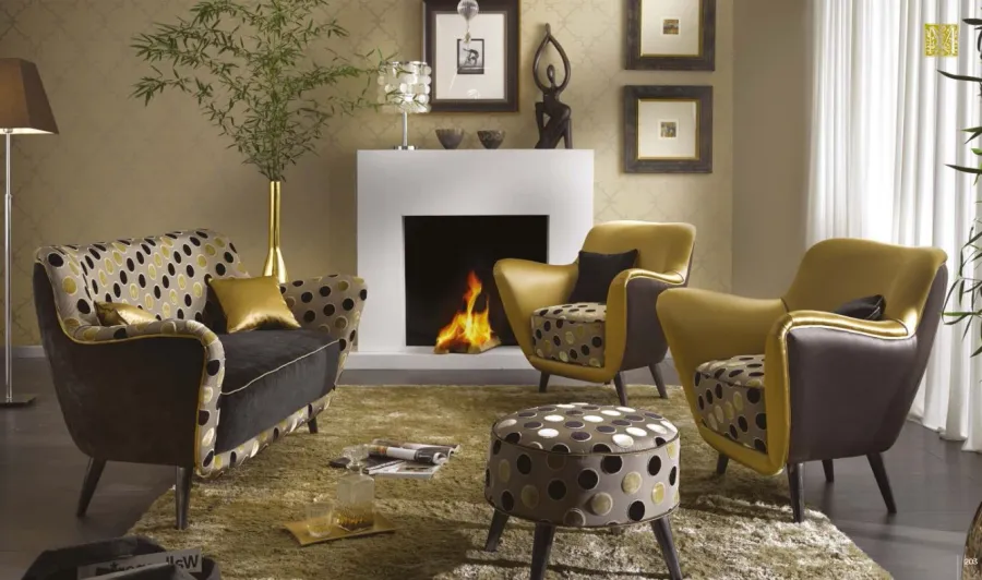 obrazek 1 Fantastyczna włoska sofa, fotel i pufa od włoskiej marki