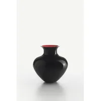 Picture Elegant black vase for the apartment, Murano glass