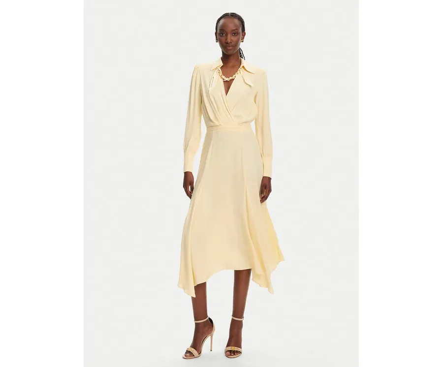 obrazek 1 Elisabetta Franchi Sukienka koktajlowa AB86352E2 DC7 Żółty Regular Fit