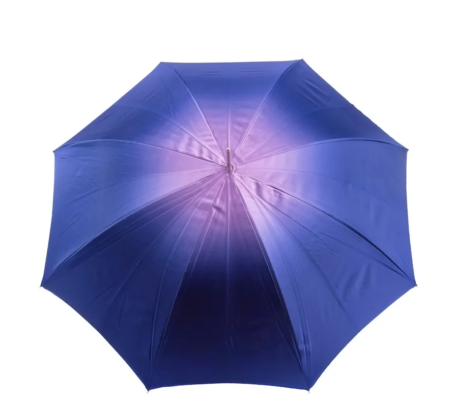 obrazek 7 Stylowy granatowy parasol damski zdobiony motywem kwiatu dalii – Pasotti