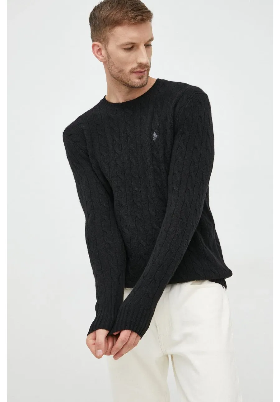 obrazek 1 Polo Ralph Lauren sweter wełniany kolor czarny