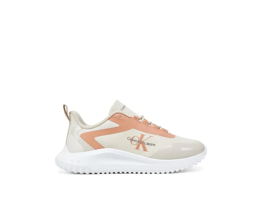 obrazek 1 Calvin Klein Jeans Sneakersy Eva Runner Low Lace Mix Ml Wn YW0YW01442 Écru
