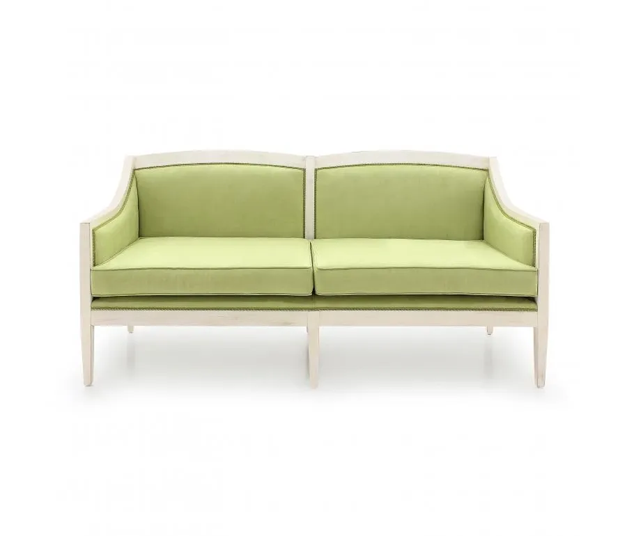 obrazek 3 Zielona elegancka sofa 3-osobowa w stylu art-deco - Sevensedie