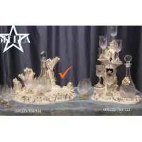 Zdjęcie Prestiżowy komplet do degustacji alkoholu zdobiony ceramiką