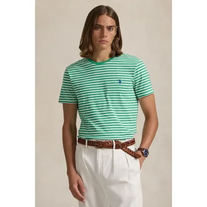 Zdjęcie Polo Ralph Lauren t-shirt bawełniany męski kolor zielony wzorzysty 710956828