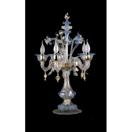 Zdjęcie Piękna szklana lapma ścienna na 5 żarówek