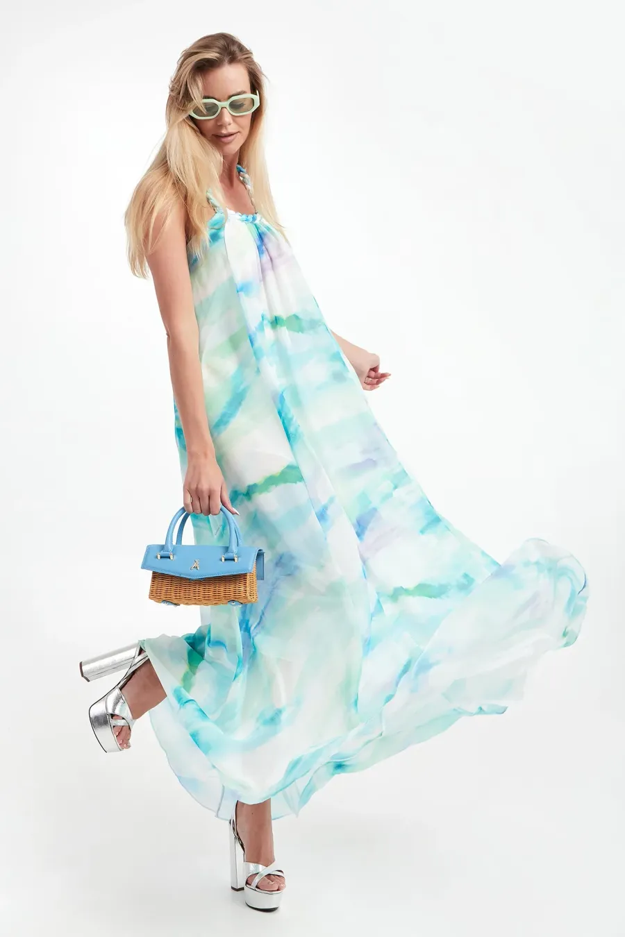 obrazek 1 Sukienka szyfonowa PATRIZIA PEPE Patrizia Pepe