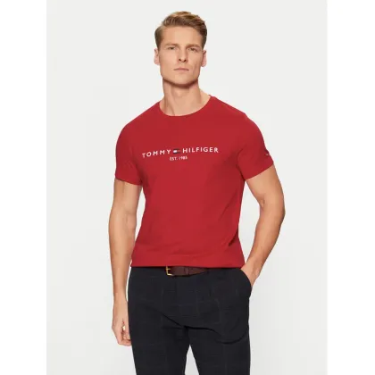 Zdjęcie Tommy Hilfiger T-Shirt Tommy Logo MW0MW11797 Czerwony Regular Fit