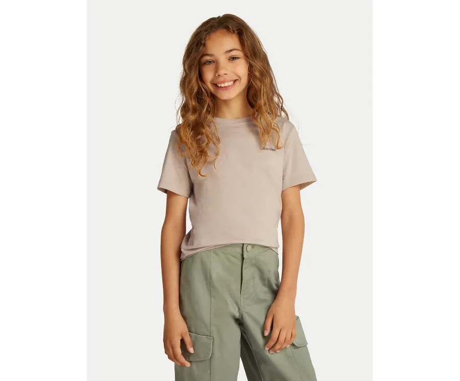 obrazek 1 Calvin Klein Jeans T-Shirt IU0IU00683 Beżowy Regular Fit