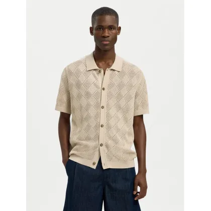 Zdjęcie Selected Homme Koszula 16097564 Beżowy Regular Fit