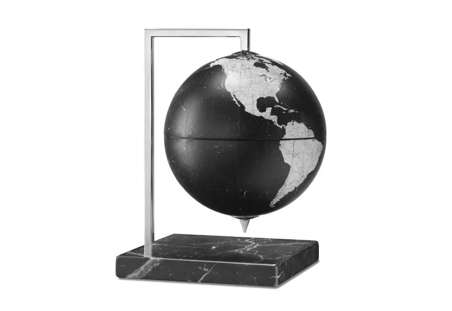 obrazek 1 Designerski globus na biurko z czarną marmurową podstawą - 22 x 22 x h.33 cm
