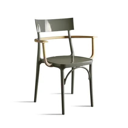 Picture Italian MIlano 2015 chair with ash armrest - Colico