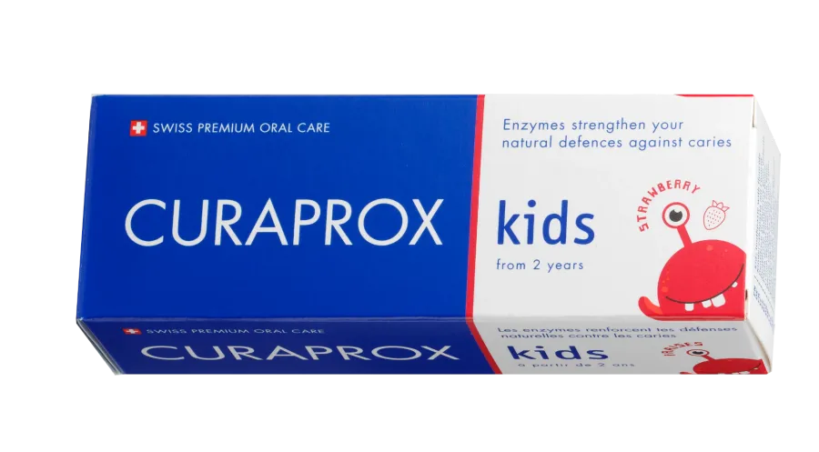 obrazek 1 Curaprox Kids Truskawkowa 950 ppm - pasta do zębów 60 ml 60 ml