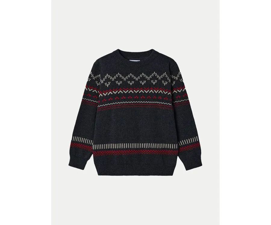 obrazek 1 Mayoral Sweter 4344 Szary Regular Fit