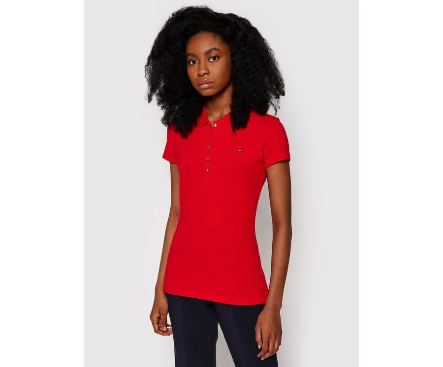obrazek 1 Tommy Hilfiger Polo New Chaira 1M57636661 Czerwony Slim Fit
