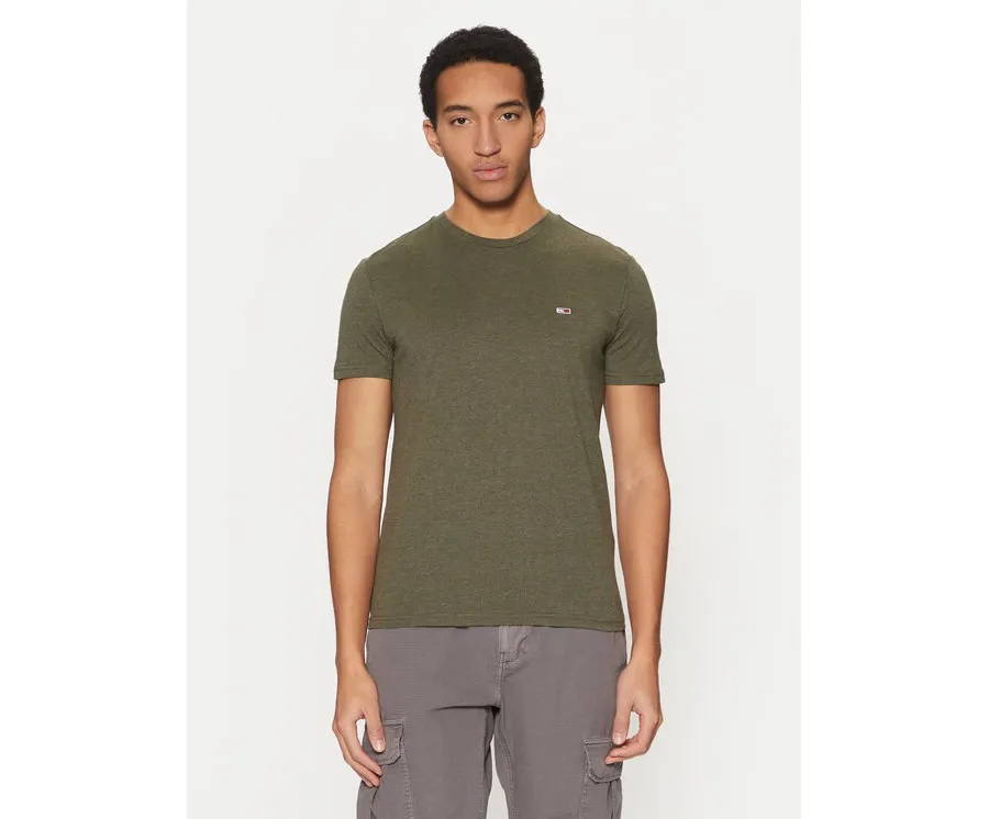 obrazek 1 Tommy Jeans T-Shirt Jaspe DM0DM20363 Zielony Slim Fit