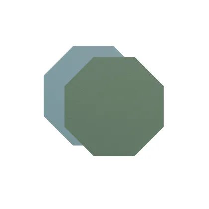 Zdjęcie Stylowa skórzana podkładka pod kubek wykonana z naturalnej skóry w kolorze błękitu i eukaliptusa