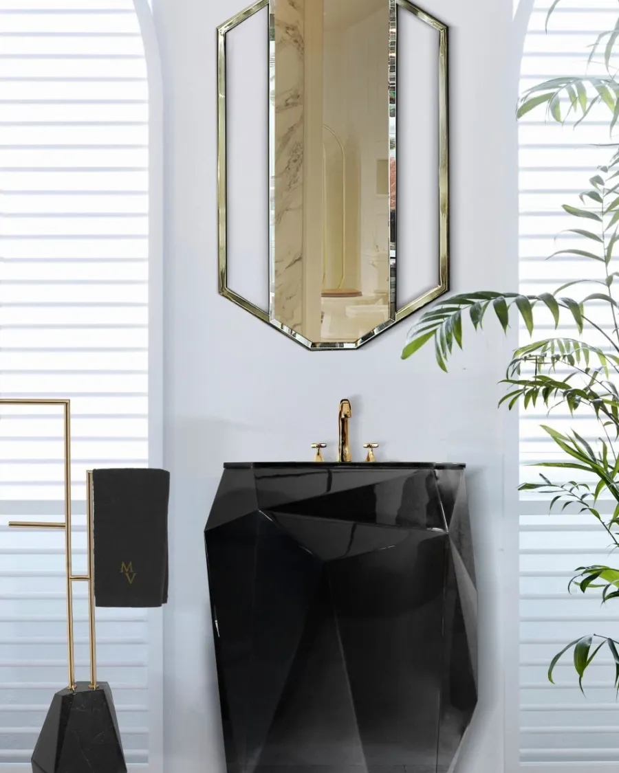 obrazek 11 Stylowy minimalistyczny wieszak na ręczniki inspirowany kształtem diamentu