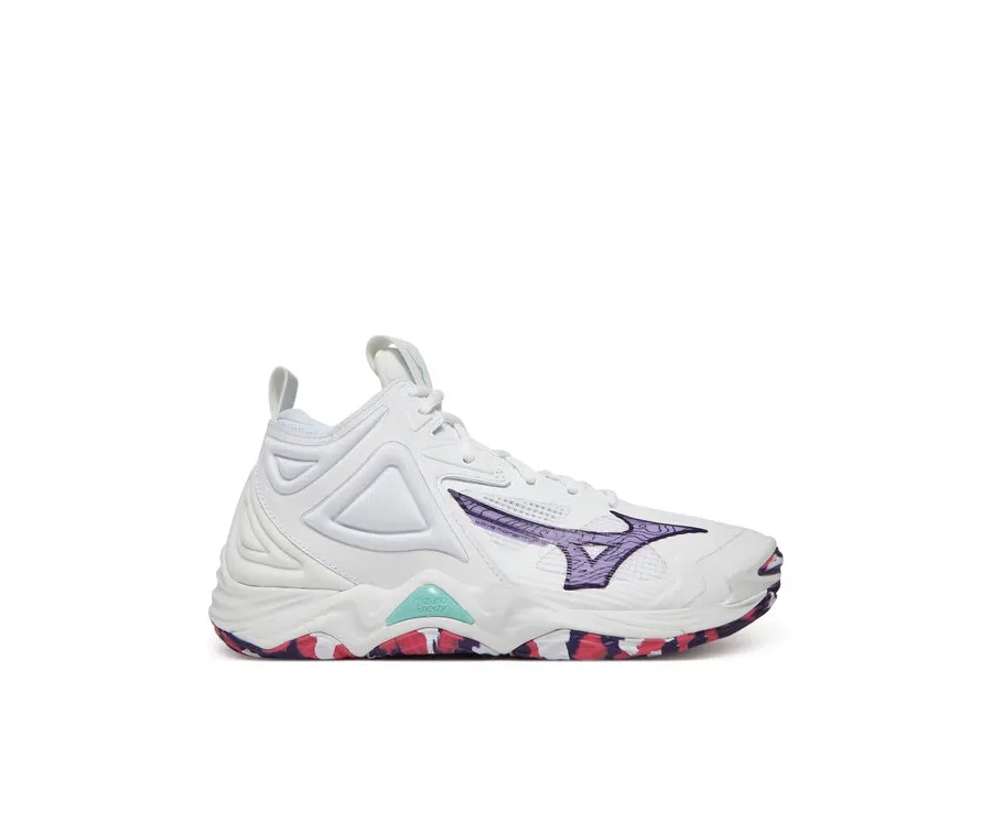 obrazek 1 Mizuno Buty halowe Wave Momentum 3 Mid V1GC2317 Biały