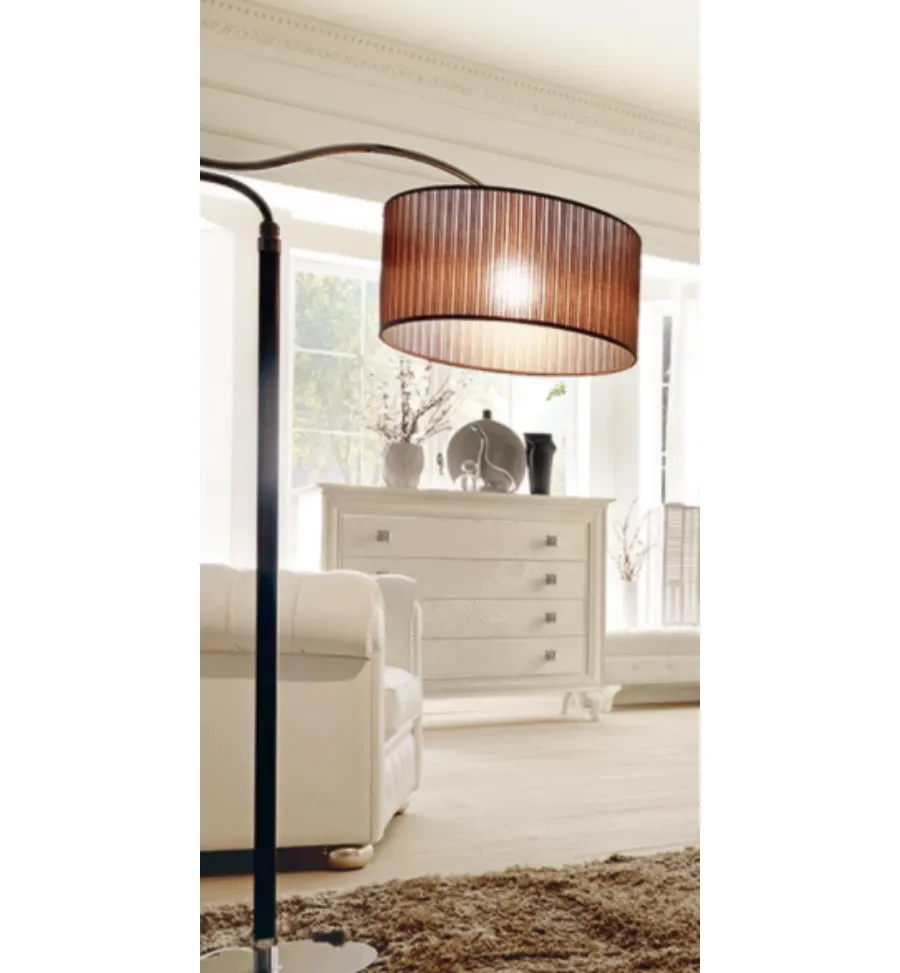 obrazek 1 Lampa studyjna, przegubowa, okrągły, plisowany klosz w kolorze brązowym - Avenanti