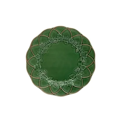 Zdjęcie Ręcznie zdobiony talerz ceramiczny w stylu wiejskim - Bordallo Pinheiro