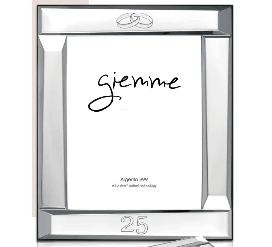 obrazek 1 Srebrna ramka na zdjęcia 20х25 cm na 25 rocznicę ślubu