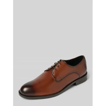 Zdjęcie Buty derby skórzane z detalami z logo model ‘Tayil’