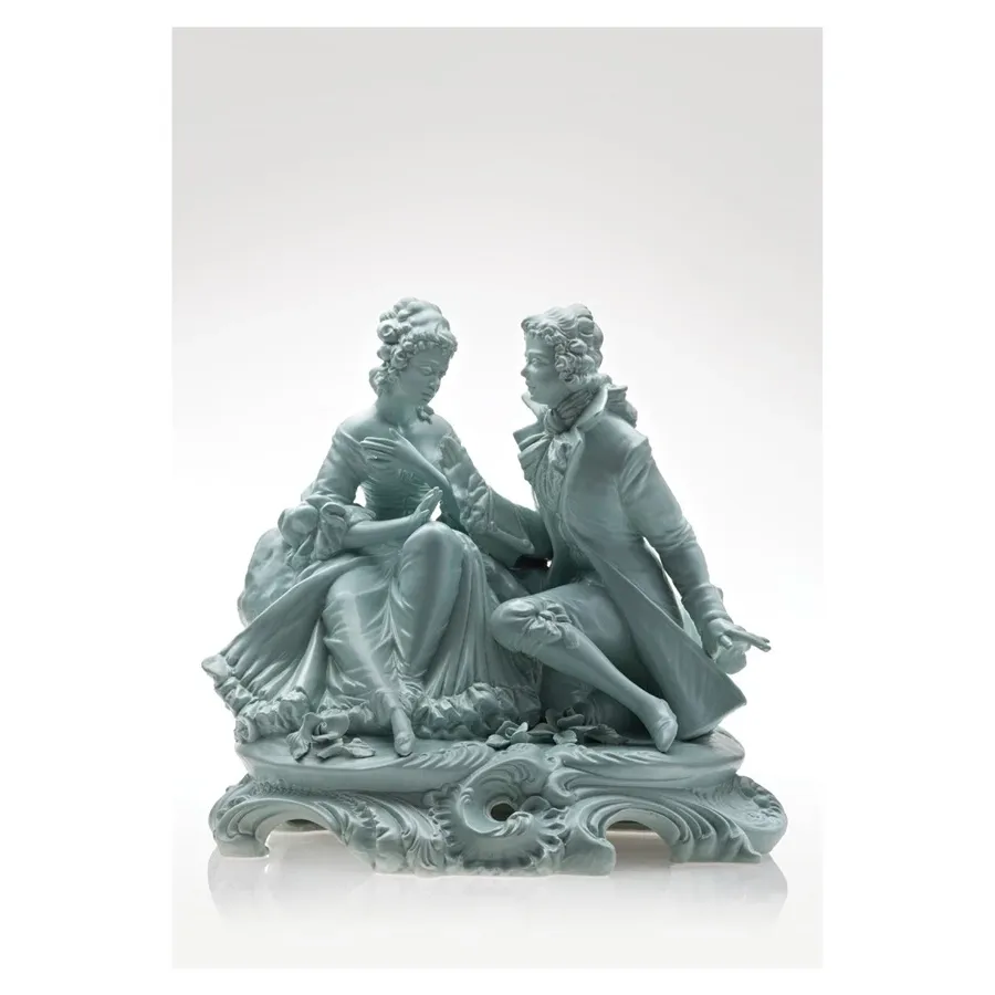 obrazek 1 Ekskluzywna figura pary kochanków z porcelany na komodę