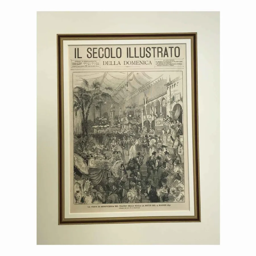 obrazek 1 Impreza charytatywna w Teatro della Scala w nocy 23 maja 1891 r. - wydruk